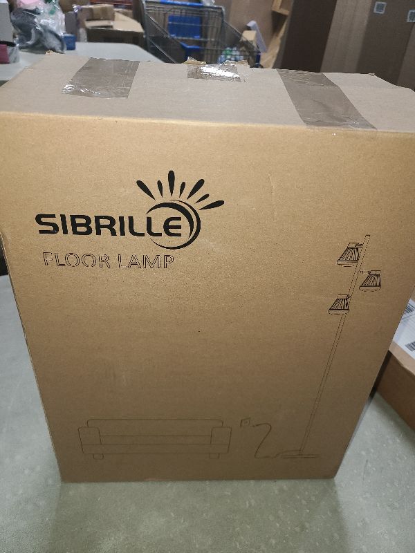 Photo 1 of SIBRILLE Upgraded RGBCW Floor Lamp with Reading Lamp, Rotatable Remote Control LED Standing Lamp Dimmable Floor Light Modern Standing Light for Living Room Bedroom Home Office, 36W, Black