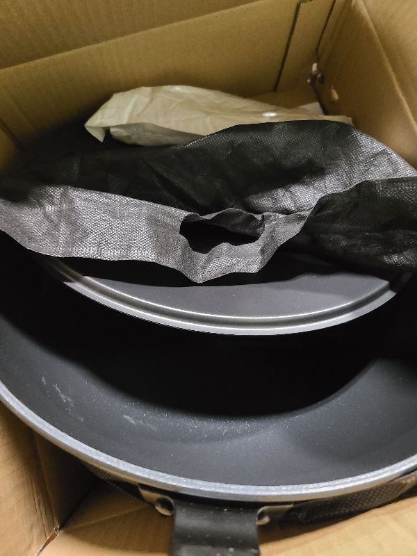 Photo 1 of Anyfish Wok Pan with Lid, Woks & Stir Fry Pans with Silicone Spatula, Nonstick Wok and Carbon Steel Woks, No Chemical Coated Flat Bottom Chinese Wok For Induction, Electric, Gas, All Stoves, 13in