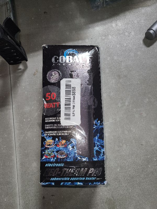 Photo 1 of Cobalt Aquatics Neo-Therm Pro Aquarium Heater 50W - Submersible, Accurate ±0.5°F Electronic Thermostat, Shatterproof for Freshwater & Saltwater Tanks