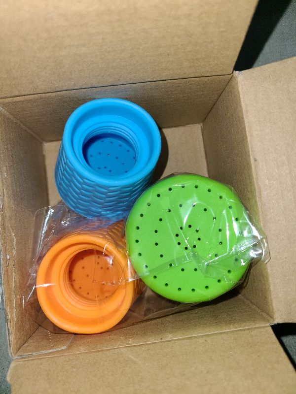 Photo 1 of 3 Pieces Portable Outdoor Shower for Dogs, Bottle Attachment Outdoor Water Sprayer Accessory, Works with Most Plastic Water or Soda Bottles from 16 oz to 2 Liters (Sky Blue, Light Green, Orange)