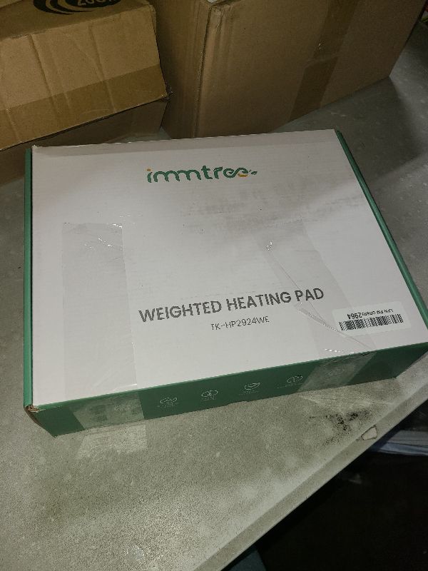 Photo 1 of immtree Weighted Heating Pad 7lbs for Deeper Pain Relief, XXXL Size(29x24) Weighted Heating Blanket with Fast Heat Technology,Weighted Lap Heated Blanket, Weighted Heated Pad for Back and Shoulder