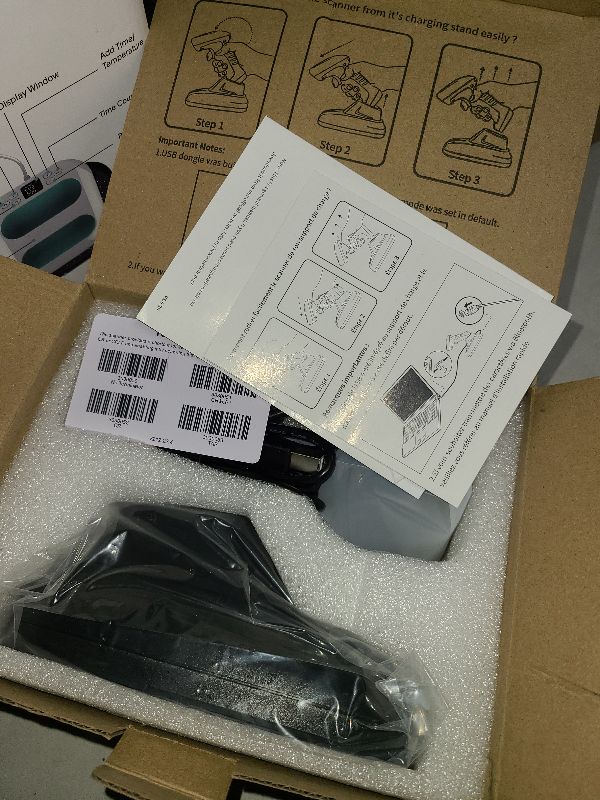 Photo 1 of NETUM Upgraded QR Industrial Bluetooth Barcode Scanner with Charging Dock, Wireless 2D 1D Bar Code Reader 2600mAh Drop Protection Shock Dust Proof Hands Free for Windows Mac Android iOS (NT-1200)