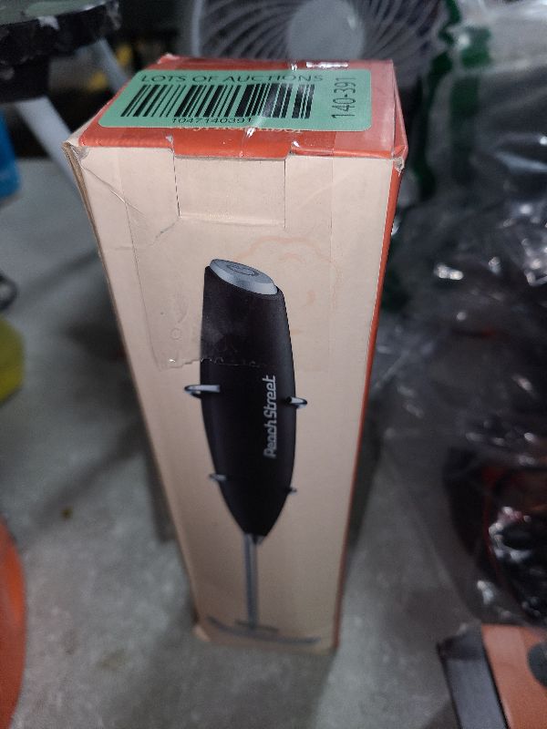Photo 1 of Powerful Handheld Milk Frother, Mini Milk Frother Wand, Battery Operated Stainless Steel Drink Mixer - Milk Frother Stand for Milk Coffee, Lattes, Cappuccino, Frappe, Matcha, Hot Chocolate. Great Gift