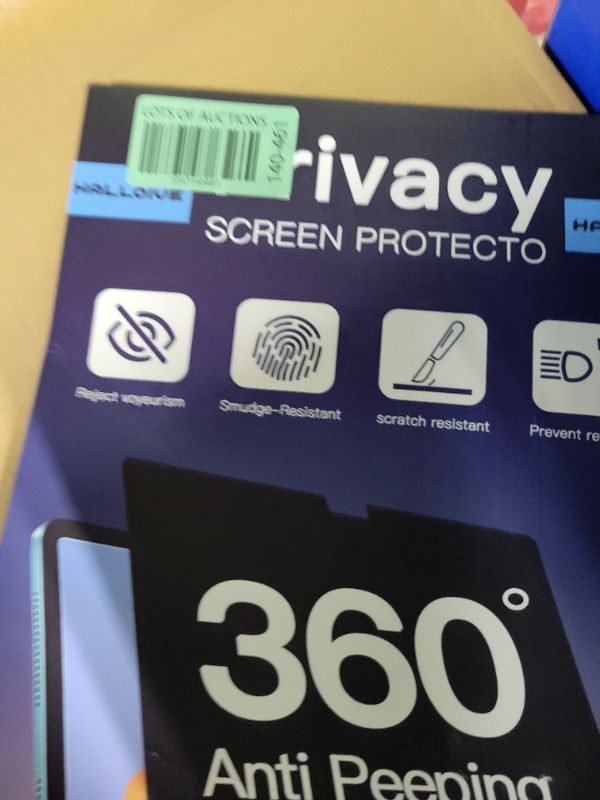 Photo 1 of 360° Privacy Screen Protector for iPad Air 11-inch M3 2025 & M2 2024, (iPad Air 7th/6th Generation),Privacy Screen Filter Compatible for iPad Air 11 6th/7th (A3267, A3270, A2902/03/04)-Anti Blue Light Anti-Spy