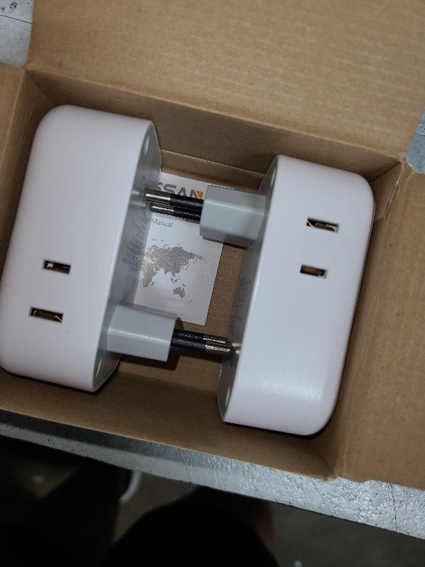 Photo 1 of 2 Pack European Plug Adapter USB C, TESSAN US to Europe Adapter 4 Outlets 3 USB Charger, Type C International Power Adaptor to Italy Spain France Portugal Iceland Germany, Europe Travel Essentials