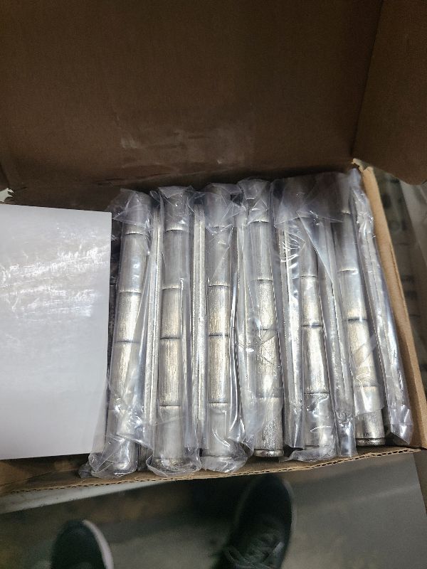 Photo 1 of 12 Pack 4 Inch Nickel Door Hinges Satin/Brushed Nickel Door Hinges 4 in x 4" Exterior Interior Door Hinge for Stardand Doors Stall,Front,Closet,Silver Residential Hinges Iron Bifold Door Hinge