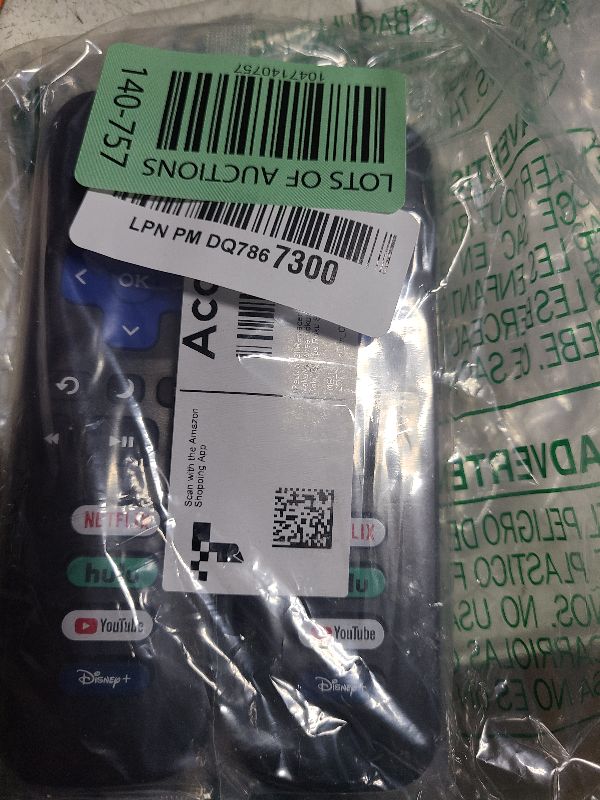 Photo 1 of (Pack of 2) Replacement-Remote-Control for Roku-TV,Compatible for TCL Roku/Hisense Roku/Onn Roku/Philips Roku Smart TVs(Not for Roku Stick and Box)