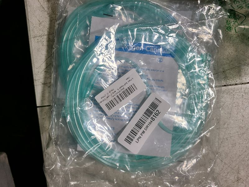 Photo 1 of 5 Pack Soft Nasal Oxygen Cannula for Adult - 7 Feet, Standard Connector, Kink Resistant, Lightweight Tubing for Comfortable Oxygen Delivery, Green