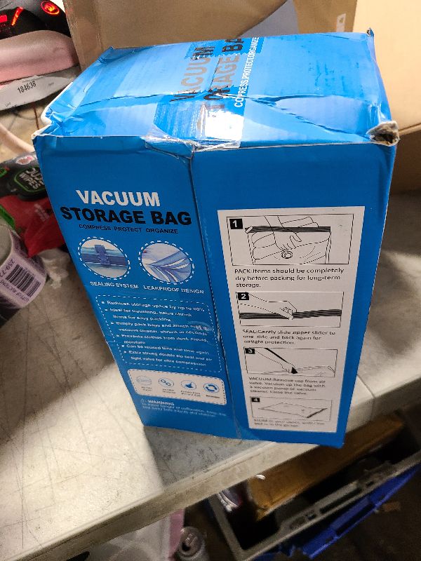Photo 1 of 20 Pack Vacuum Storage Bags, Space Saver Bags (4 Jumbo/4 Large/4 Medium/4 Small/4 Roll) Compression for Comforters and Blankets, Sealer Clothes Storage, Hand Pump Included