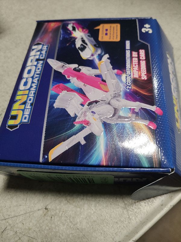 Photo 1 of Transforming Car Robot Toys, Unicorn Racing Car Set, Boys and Girls, Automatic Deformation, Magnetic Connections, Educational, Collision to Magical Unicorns, Birthday Party (Pink)…