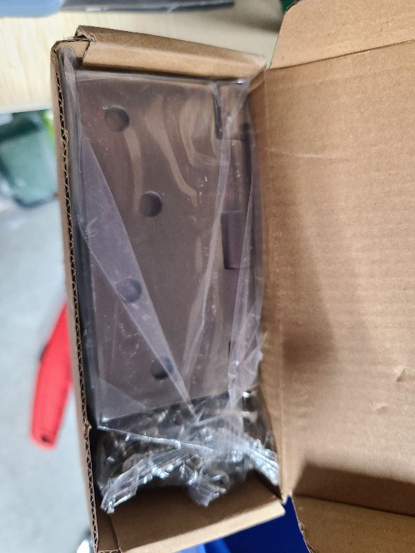 Photo 1 of 6 Pack Brushed Nickel Hinges 4 Inch Interior/Exterior Door Hinges Satin Nickel Door Hinges 4 Inch Square Rounded 5/8" Radius Corner Hinges for Doors Reversible Full Mortise Combination Door Hardware
