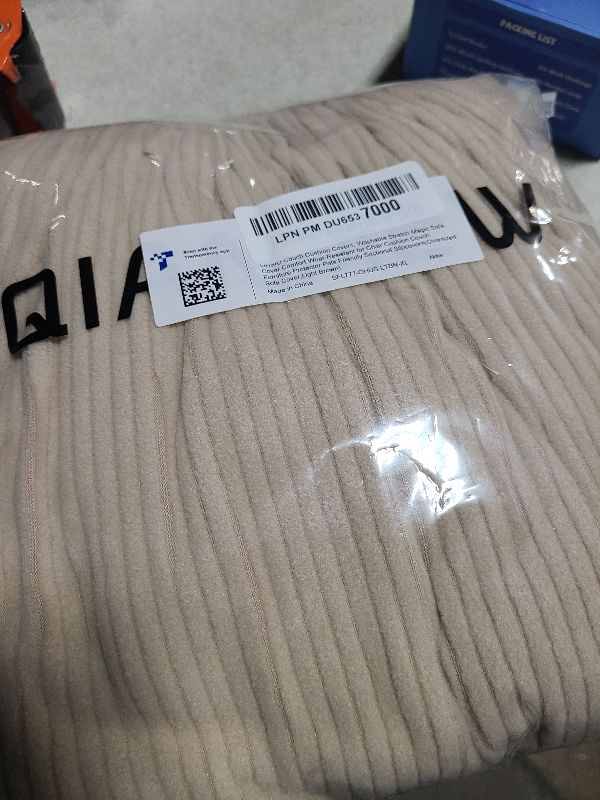 Photo 1 of OHSIO Sectional Couch Covers, Wear Resistant Stretch Sofa Covers Washable Soft Couch Cushion Covers Anti Slip Furniture Protector Sofa Slipcovers for Pets (1 Piece Oversized Sofa Cushion, Light Brown)
