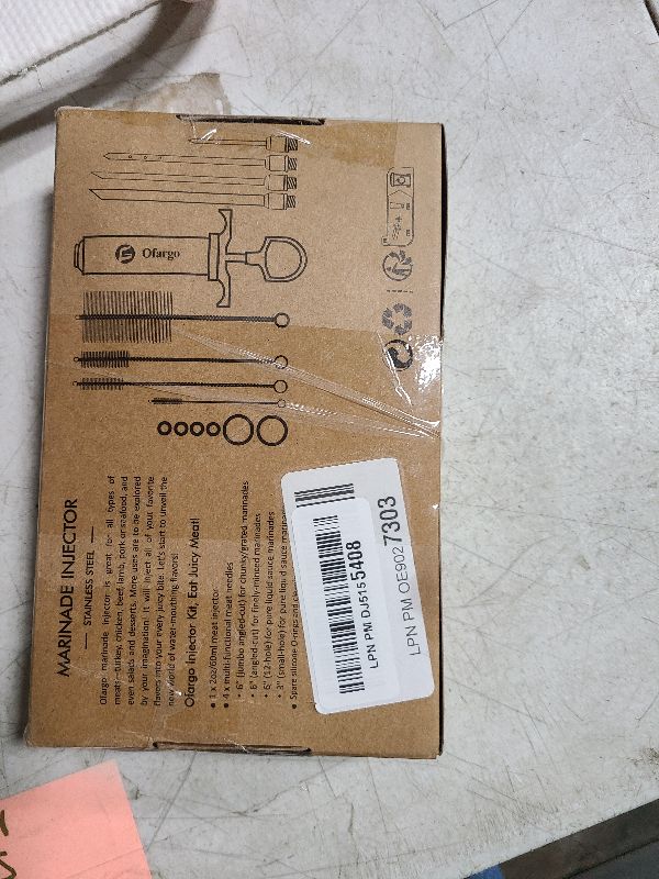 Photo 1 of Ofargo 304-Stainless Steel Meat Injector Syringe Kit with 4 Marinade Needles for BBQ Grill Smoker, 2-oz Large Capacity, Both Paper User Manual and E-Book Recipe