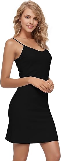 Photo 1 of  Buauty Full Slip for Women under Dress Non Cling, Women's Lingerie Skirt Undergarments Spaghetti Strap Slip 