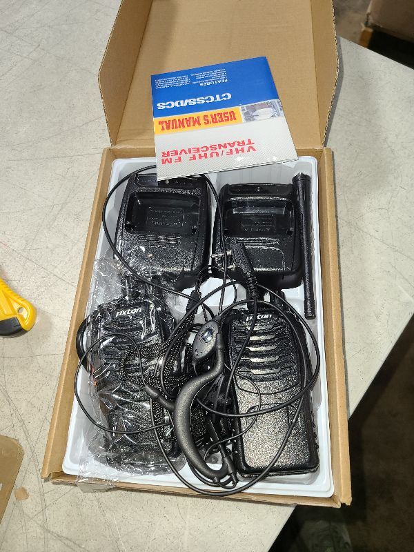 Photo 1 of pxton Two Way Radios Long Range Walkie Talkies for Adults with Headphones,16 Channel Handheld 2 Way Radio Rechargeable with Flashlight Li-ion Battery and Charger?6 Pack?