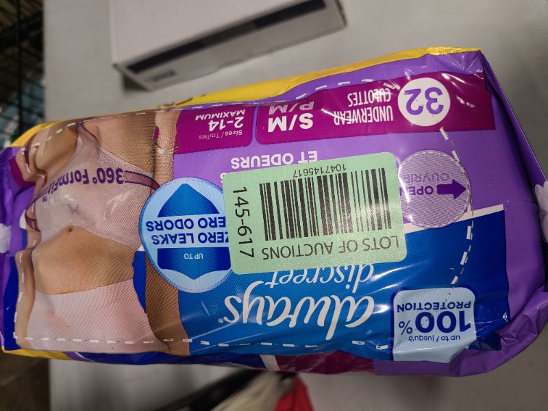Photo 1 of Always Discreet Incontinence & Postpartum Incontinence Underwear for Women, Small/Medium, Maximum Protection, 32 Count