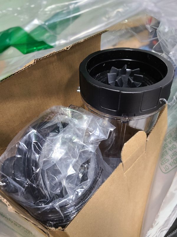 Photo 1 of THWRAI Blender Replacement Parts for Ninja 2 x 32oz Cups &2 x Lids and 7 Fins Extractor Blade Stainless Steel Bearing Compatible with Blenders Auto iQ BL480 BL482 BL642 BL682 NN102