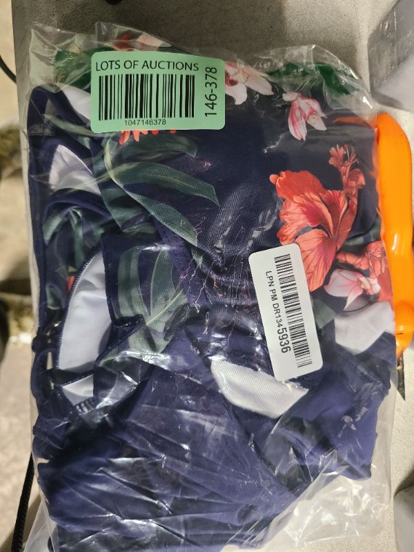 Photo 1 of Urchics Womens 2025 Tankini Swimsuits Tummy Control Flowy Swimwear Two Piece Bathing Suits Swim Tank Top with Boyshorts Tropical Navy M