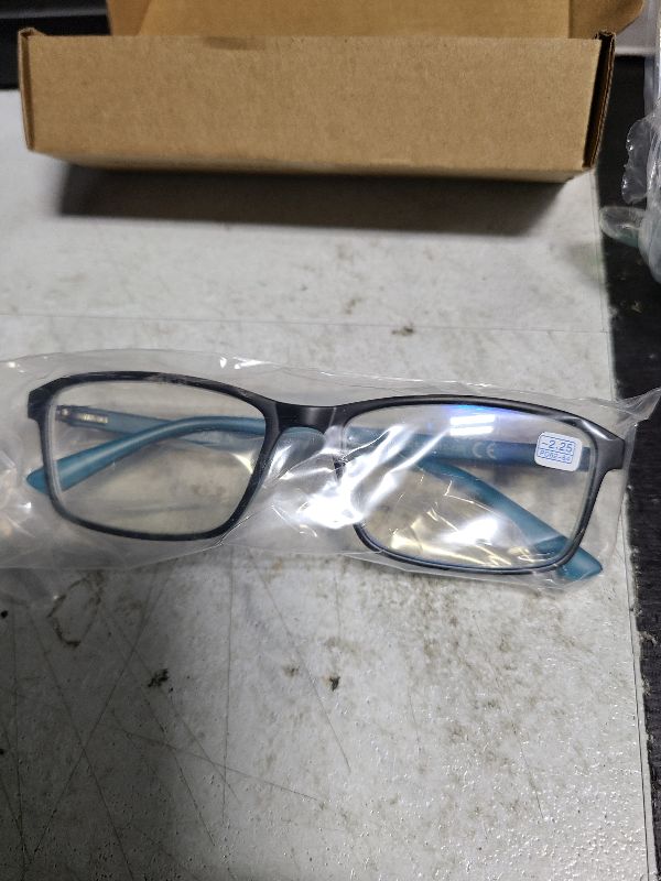 Photo 1 of Jcerki Blue Light Filter Nearsighted Distance Glasses -2.25 Strength Men Women Anti Eyestrain UV Blocking Myopia Eyeglasses