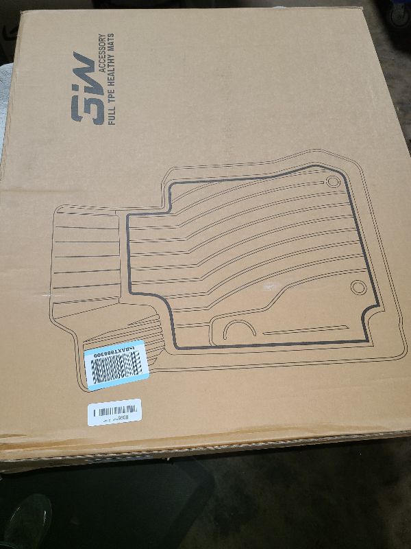 Photo 1 of 3W Floor Mats Fit Acura MDX 2022-2024 2025 TPE All Weather Custom Fit Floor Liner for Acura MDX 1st, 2nd and 3rd Row, Black