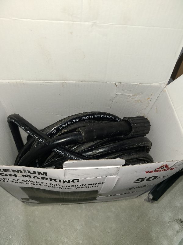 Photo 1 of YAMATIC Kink Resistant Pressure Washer Hose 50FT 1/4" M22 Brass Fitting Power Washer Hose Replacement for Ryobi, Troy Bilt, Greenworks, CRAFTSMAN Most Brand Power Washer, 3200 PSI