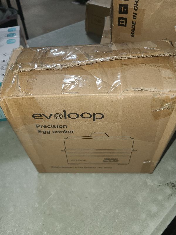 Photo 1 of Evoloop Rapid Egg Cooker Electric 6 Eggs Capacity, Soft, Medium, Hard Boiled, Poacher, Omelet Maker Egg Poacher With Auto Shut-Off, BPA Free