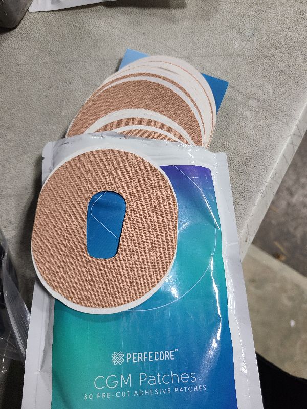 Photo 1 of Adhesive Bandage Patches Compatible with Freestyle Libre Enlite Guardian (30-Pack) – Waterproof, Sweatproof Continuous Glucose Monitor Sensor Cover Tape – Diabetes & Diabetic Supplies – Nude