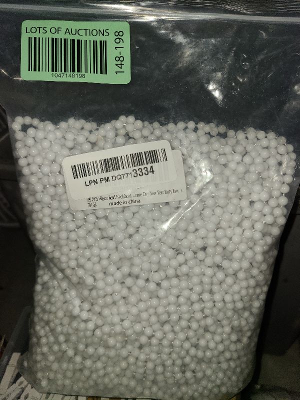 Photo 1 of 100 PCS White Bead Necklaces, 33" White Mardi Gras Beads, Christmas Beads Necklaces, 4th of July Beads Necklaces, Parade Throws Accessories for Christmas Independence Day New Year Party Favors