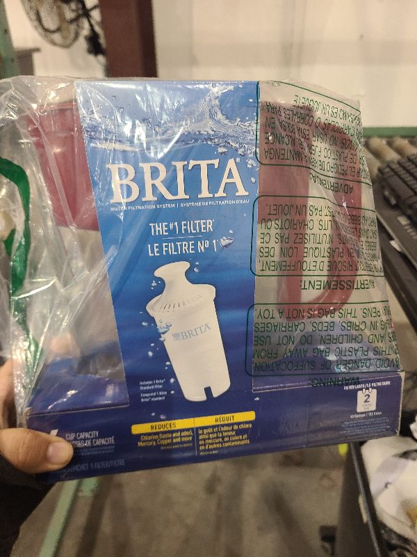 Photo 1 of Brita Metro Water Filter Pitcher, BPA-Free Water Pitcher, Replaces 1,800 Plastic Water Bottles a Year, Lasts Two Months or 40 Gallons, Includes 1 Filter, Kitchen Accessories, Small - 6-Cup Capacity