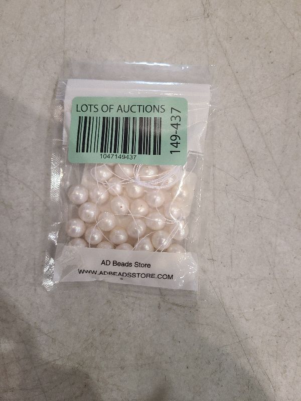 Photo 1 of AD Beads Natural Freshwater White Pearl Round Beads 15" 4mm 6mm 8mm 9mm 10mm 11mm 12mm (11-12mm)