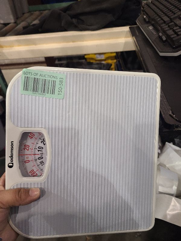 Photo 1 of Adamson A21 Analog Scales for Body Weight - Up to 300 LB - New - Anti-Skid Rubber Surface + Large Numbers - Analog Bathroom Scale - Affordable - Durable with 20-Year Assurance - Light Blue
