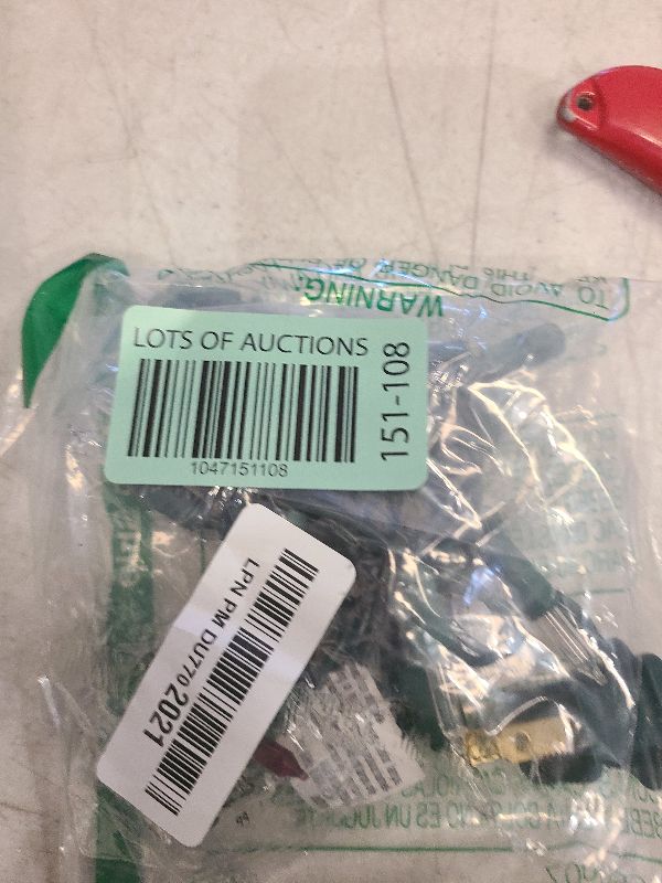 Photo 1 of 20-Count Clear Mini Christmas Light Set, 4ft Green Wire