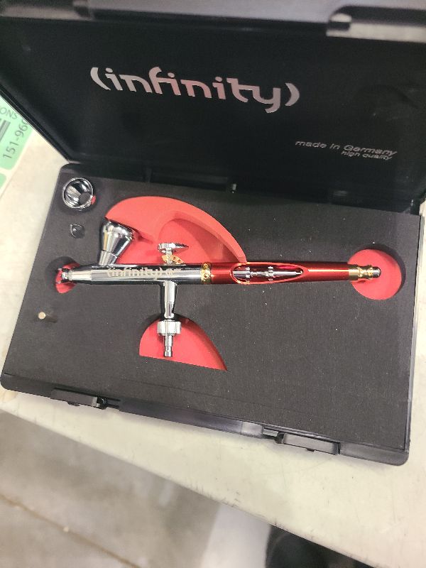 Photo 1 of Harder & Steenbeck Airbrush – Infinity 2024 CRplus - German-Engineered Dual Action Painting Set with Gravity Feed - 0.25mm Titanium Self-Centering Nozzle Set - Mini & 2ml Paint Cups - 122231