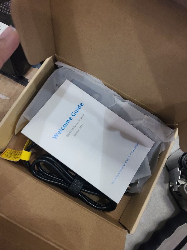 Photo 1 of 200W Car Power Inverter, TESSAN 12V DC to 110V AC Converter with 2 AC Outlets and 4 USB Ports, PD/QC 3.0 Fast Charging, Car-Essentials for Camping, Road Trip, Gray