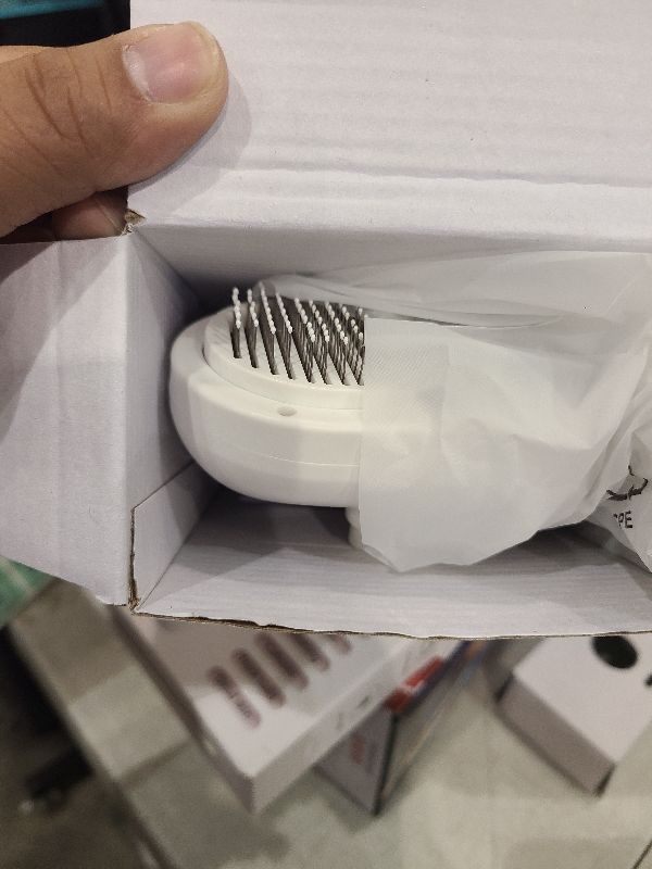 Photo 1 of 3 in 1 Cat Steam Brush, Pet Spray Hair Removal Comb for Shedding & Grooming, Water Brush for Cats Dogs Small Animals Long Short Haired with One-Click Release Button(White)