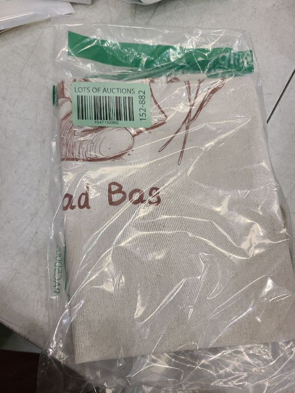 Photo 1 of 2 Pack Linen Sourdough Bread Bags, Reusable Bread Bags with Plastic Lining, 16.3 x12 Inches Bakery Packaging Storage for Baguettes Round Loaf