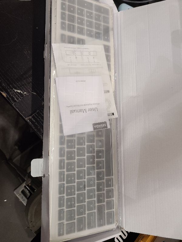 Photo 1 of Wireless Keyboard and Mouse Combo - seenda Full Size Slim Thin Wireless Keyboard Mouse with On/Off Switch on Both Keyboard and Mouse - (Black and Silver)