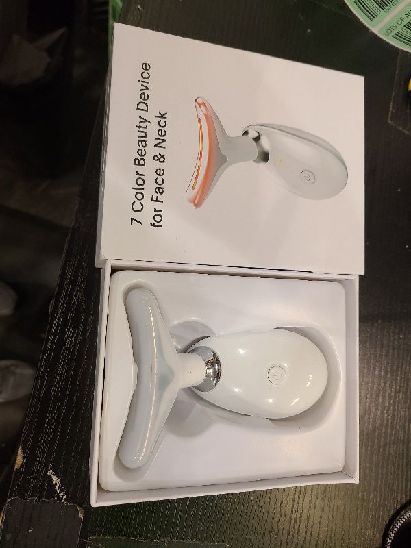 Photo 1 of ELISHINE Light Based Multifunctional Facial Massager, 7 Color Portable Face Massager Tool for Skin Care, Glossy White
