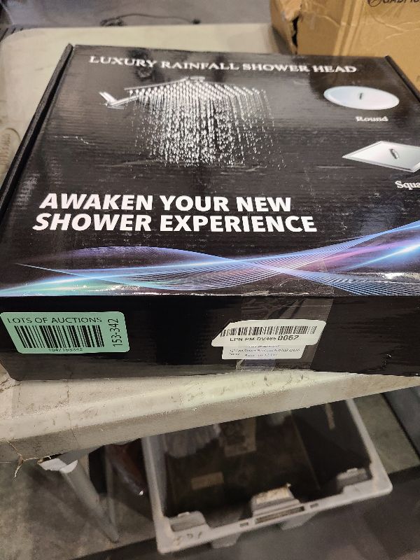 Photo 1 of 12'' Rain Shower Head with Handheld Spray, Black Shower Head High Pressure with 16'' Flexible Adjustment of Height/Angle Upgraded Extension Arm and 5 Setting Handheld Shower Head with Hose, Anti-leak