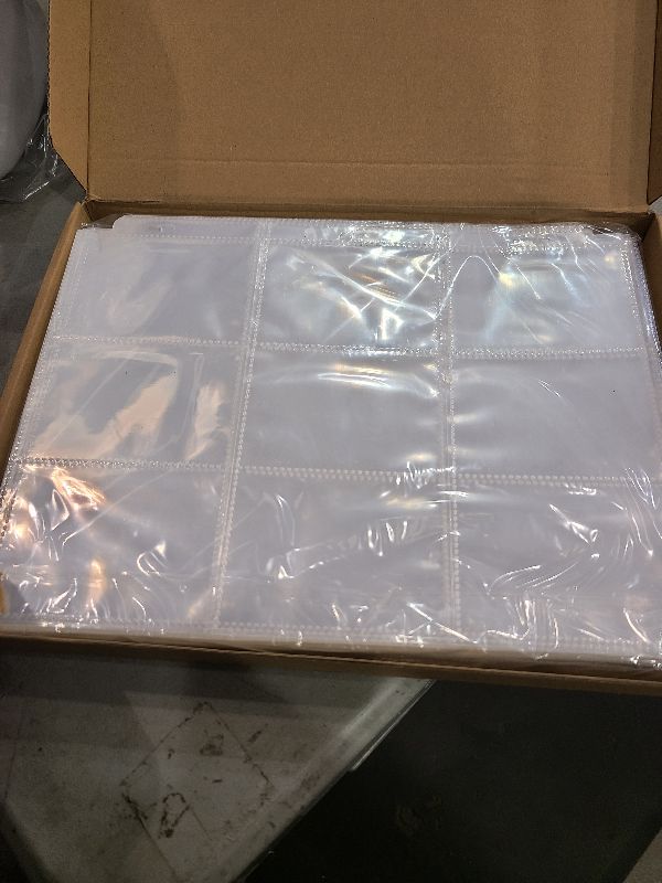 Photo 1 of 2232 Pockets Double Side Trading Card Sleeves, Fabmaker 9 Pocket Card Sleeves Binder Sheets for 3 Ring Binder, Long-Lasting Trading Card Binder Sleeves Fit for MTG, Baseball, Game, Business Cards
