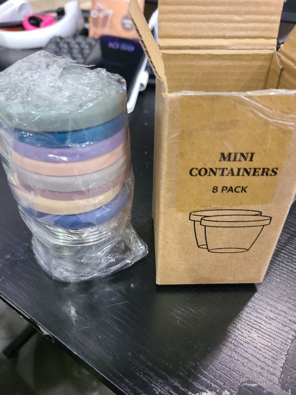 Photo 1 of [8 Pack] Salad Dressing Container To Go, 2.4oz Small Condiment Containers with Leakproof Silicone Lids, Reusable Stainless Steel Sauce Cups for Lunch Bento Box, Picnic and Travel