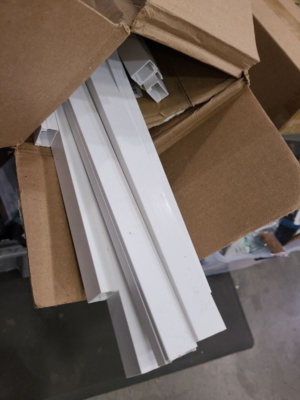 Photo 1 of Cord Covers for Wires on Wall Extra-Long, 26.25ft TV Cord Hider Kit, Paintable Cable Management Concealer, White Cord Raceway Channel, 8 x L39in x W0.95in x H0.55in
