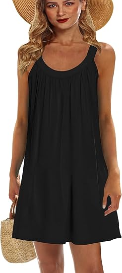 Photo 1 of  Bluetime Women's Bathing Suit Cover Up Sleeveless Halter Floral Beach Swimsuit Coverup Dress, Medium 