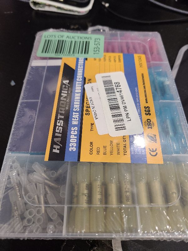 Photo 1 of 330PCS haisstronica Heat Shrink Butt Connectors-Marine Grade Waterproof Electrical Crimp Wire Connectors Kit-Tinned Red Copper Insulated, for Boat,Truck,Stereo,Joint(4Colors/4Sizes)