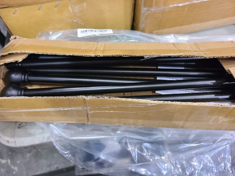 Photo 1 of GXOACKJ 2 Pack Black Curtain Rods for windows 28 to 78 inch, 5/8 inch Splicing Heavy Duty Metal Curtain Rod Set with Brackets