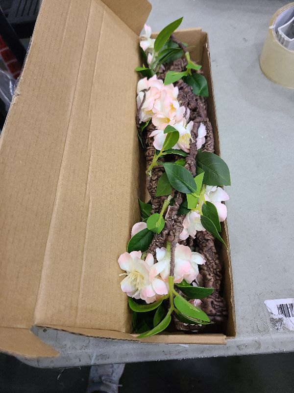 Photo 1 of WEISPARK Artificial Flowers, 2pcs Fake Cherry Blossom Branches 31 Inch Long Stem Silk Flowers for DIY Vase Home Hotel Office Wedding Party Garden Decor (Pink)