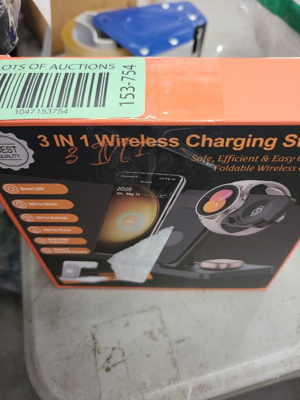 Photo 1 of 3 in 1 Wireless Charger Stand for Samsung, CIYOYO Fast Phone Charging Station for Galaxy Watch5 Pro/4/3/Active2/1, S25/S24 Ultra/S23/S22/S21/S20/Note 20, Z Fold/Flip Series, Android, Buds2 Pro