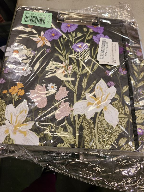 Photo 1 of 3 Ring Binder 2 Inch for 8.5"x11" Paper, Three Ring Binders with Clipboard, 5 Dividers with Tabs and Pockets, Plastic Folder, 18 Divider Stikers,Decorative Black Binder with Pen Holder,Weeds