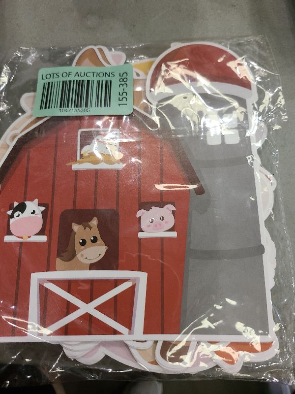 Photo 1 of 32pcs Farm Animal Centerpiece Sticks Farm Birthday Party Centerpiece Decorations Farm Theme Table Toppers for Barnyard Birthday Barn Party Baby Shower Supplies