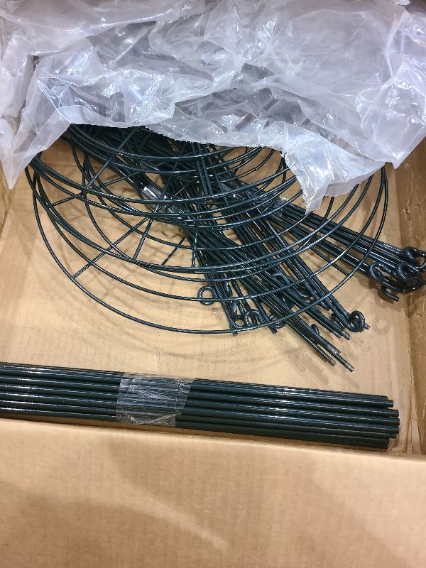 Photo 1 of 8 Sets Peony Support Cage,14"Diax32"High Heavy Duty Metal Plant Support,Grow Through Hoops Grids with 4 Thickened 5mm Legs,Strong Support Brace for Heavy Blossoms,Flower Support Ring for Peonies,Rose